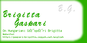 brigitta gaspari business card